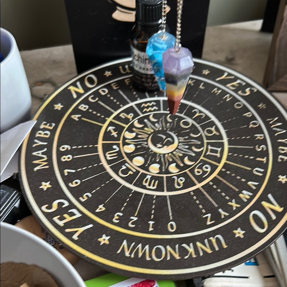 Divination Pendulum Board with Crystal